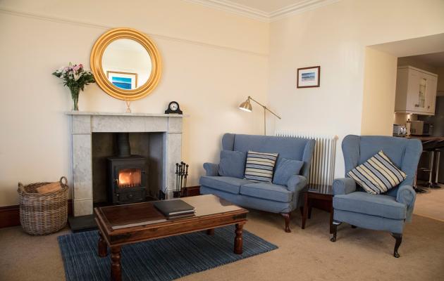 Living room fireplace